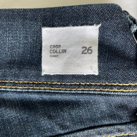 HUDSON ‘COLLIN’ SKINNY CROP JEANS. DARK WASH. SIZE 26. NWOT - Picture 5 of 14